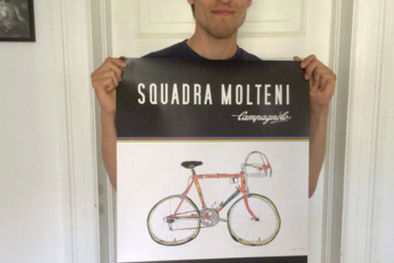 Jeppe Thiemer er kunstneren bag den flotte håndtegnede Molteni-cykel