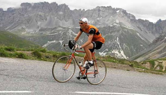 Col de Glandon. Niels på bjergsiden til La Marmotte 2014