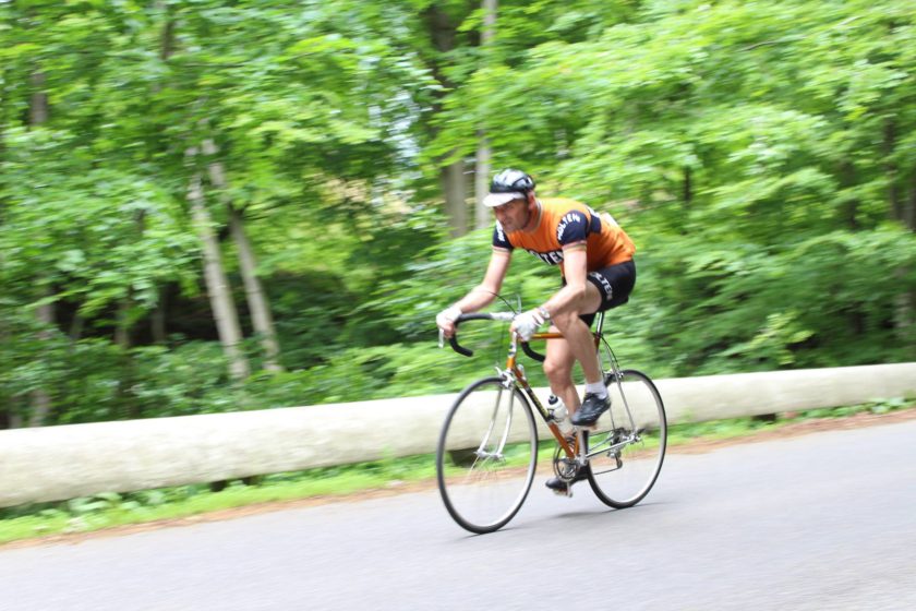 Niels drøner op ad Munkebjerg ved Munkebjerg Classic 2015