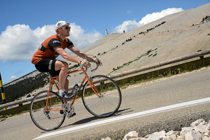 Kasper på vej mod toppen af Mont Ventoux
